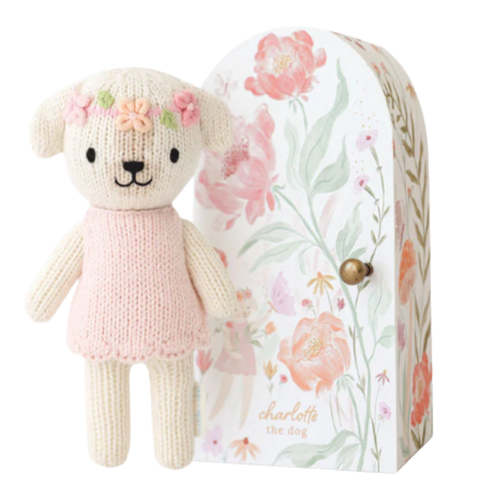 Tiny Charlotte The Dog Crochet Doll + Her House