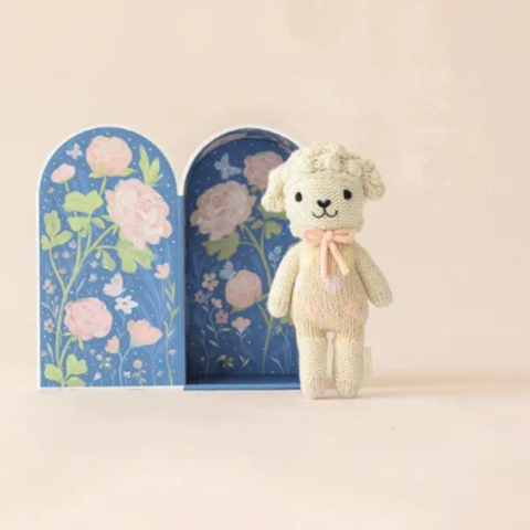 Tiny Lucy The Lamb Crochet Doll + Her House In Pastel