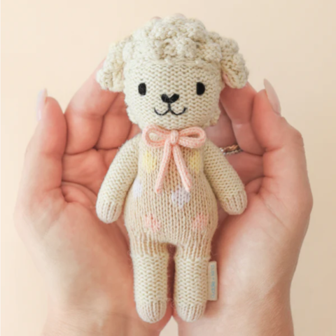 Tiny Lucy The Lamb Crochet Doll + Her House In Pastel