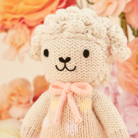 Tiny Lucy The Lamb Crochet Doll + Her House In Pastel