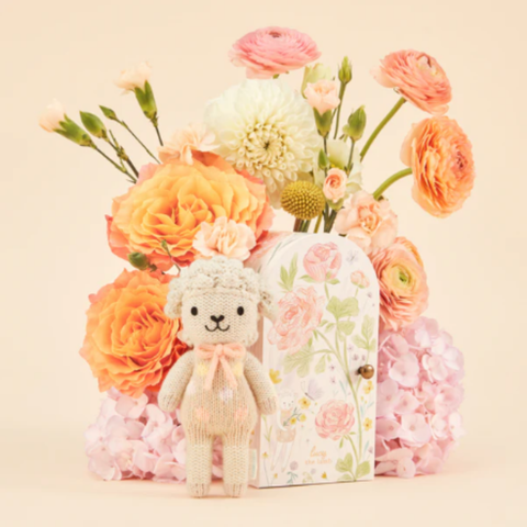 Tiny Lucy The Lamb Crochet Doll + Her House In Pastel