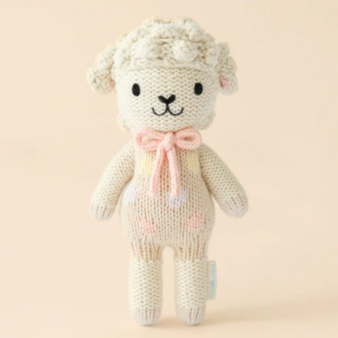 Tiny Lucy The Lamb Crochet Doll + Her House In Pastel
