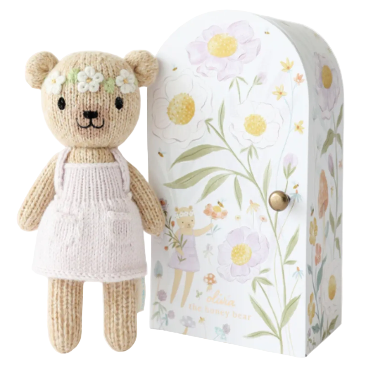 Tiny Olivia The Honey Bear Crochet Doll + Her House