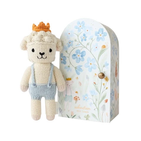 Tiny Sebastian The Lamb Crochet Doll + His House