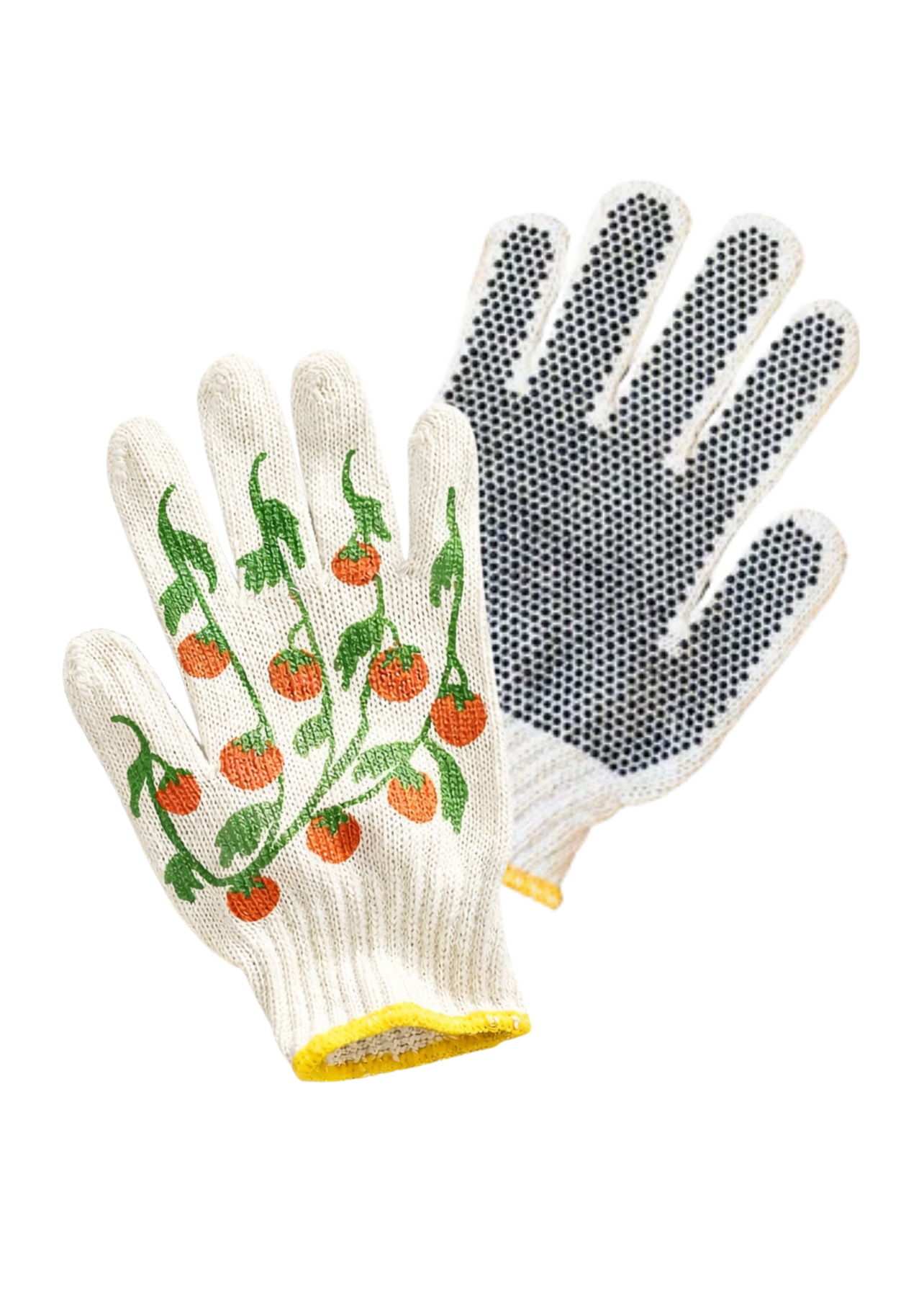 Screen-Printed Tomato Gardening Gloves