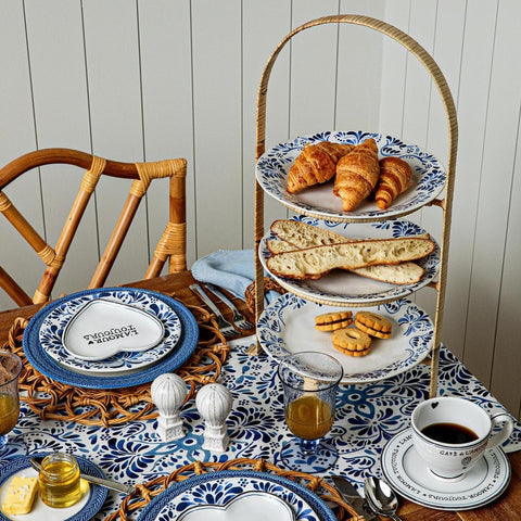 Provence Rattan Triple Tiered Server In Whitewash