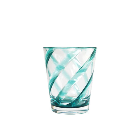 Acrylic Transparent Spiral Glass in Turquoise