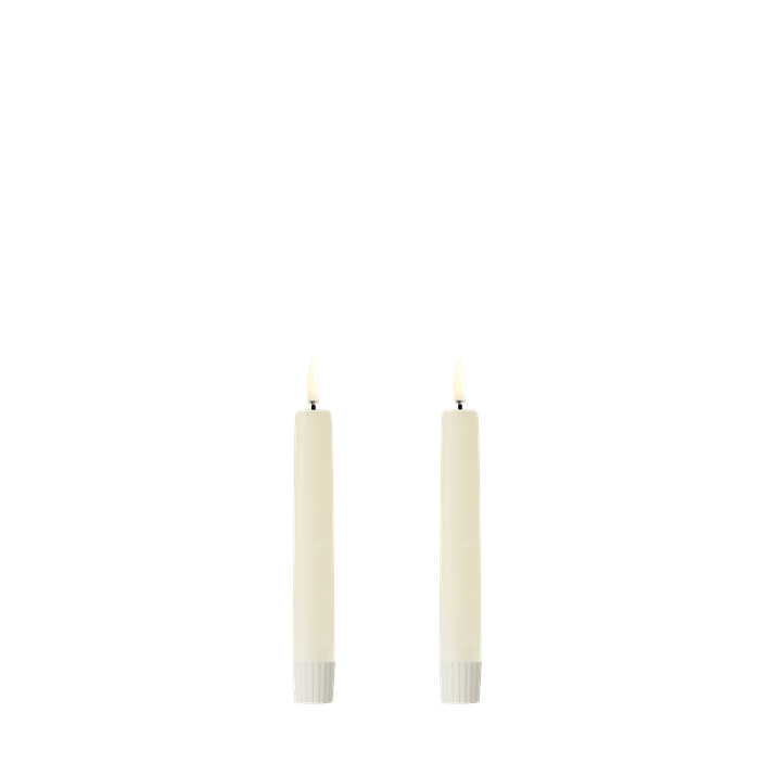 LED Taper Candle Pair In Ivory
