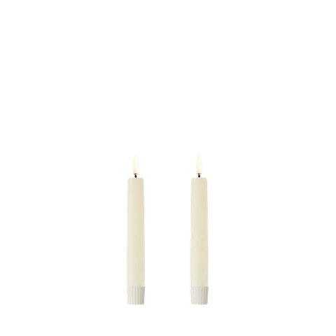 LED Taper Candle Pair In Ivory
