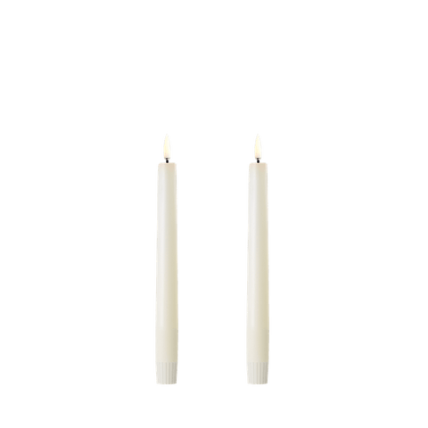 LED Taper Candle Pair In Ivory