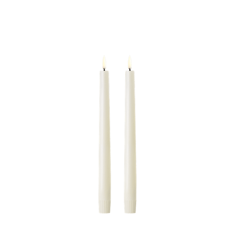 LED Taper Candle Pair In Ivory