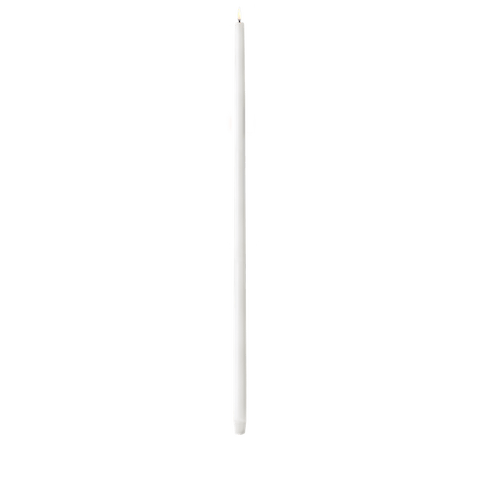 LED Tall Taper Candle In Nordic White