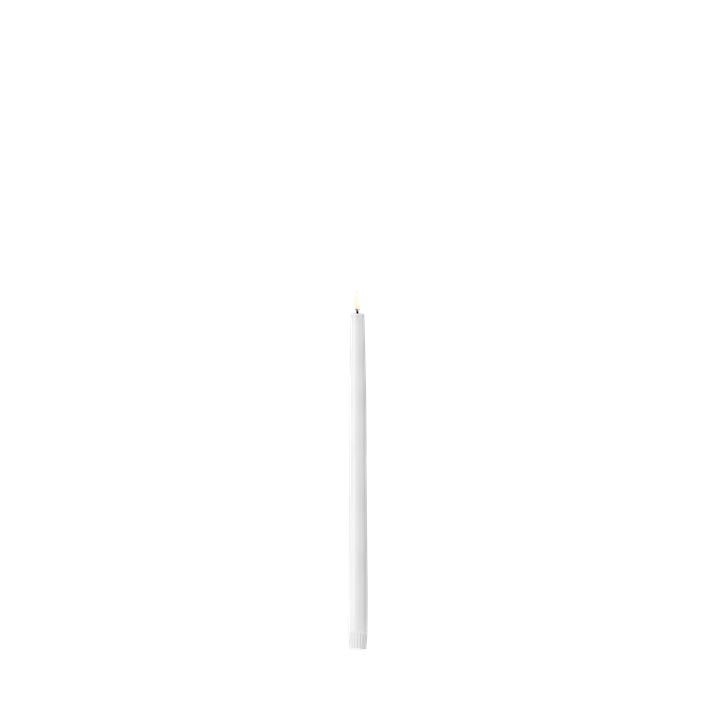 LED Tall Taper Candle In Nordic White