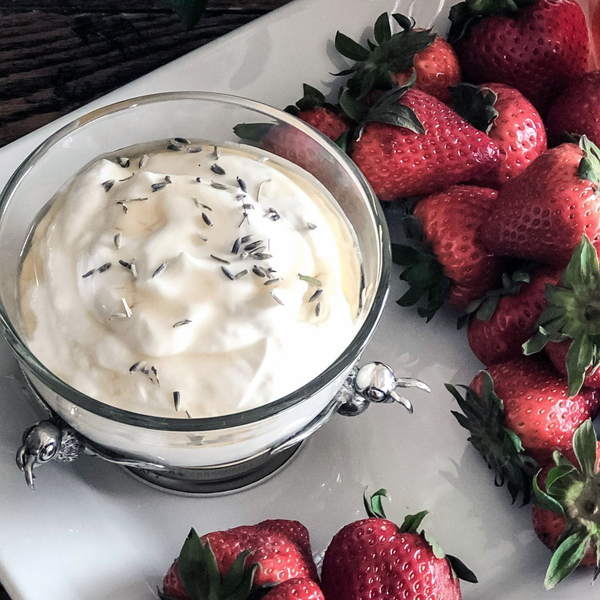 Pewter + Glass Bee Honey Bowl