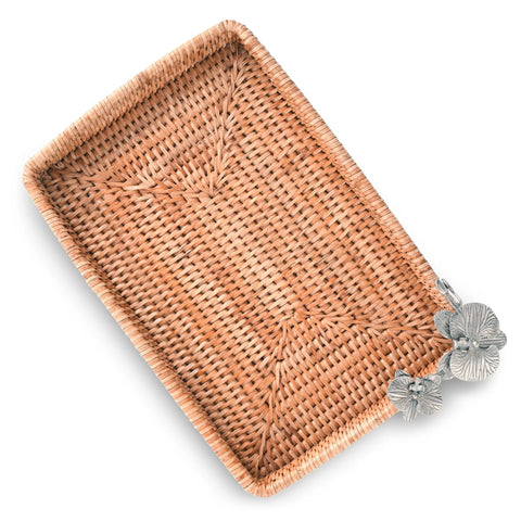 Orchid Rattan + Pewter Catchall Tray