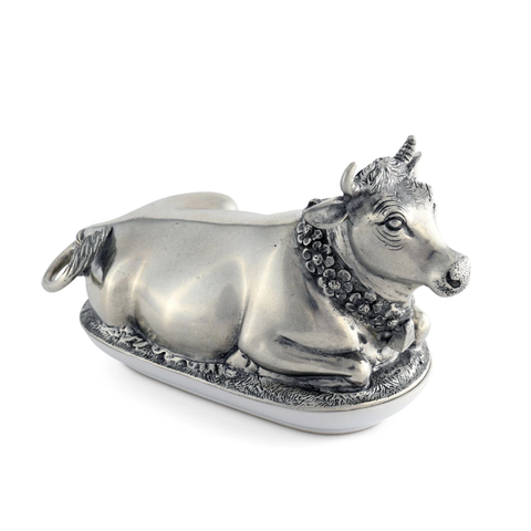 Mabel The Cow Pewter Butter Dish