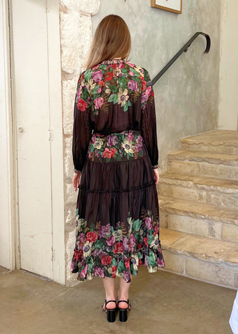 Viktoria Floral Print Long Sleeve Blouse