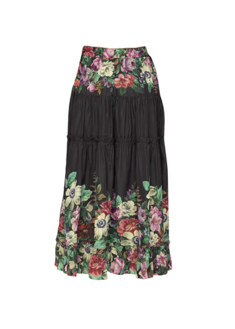 Viktoria Floral Print Midi Skirt