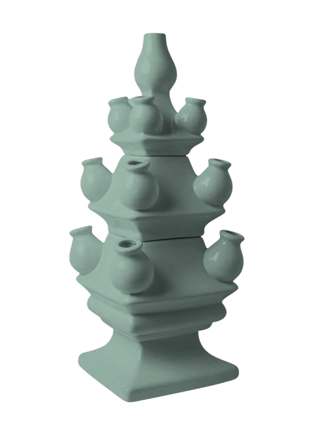 3 Piece Tiered Tulipiere Tower in Vintage Green
