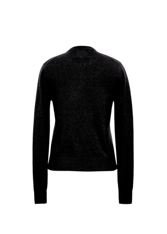 What Would Dolly Do? Long Sleeve Crewneck Sweater in Black