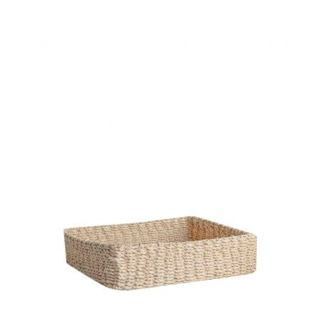 Large Woven Abaca Napkin Holder in White