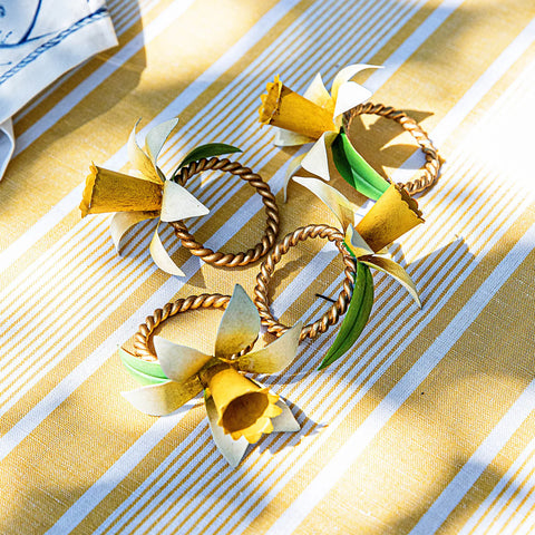 Yellow Meadow Walk Daffodil Napkin Ring