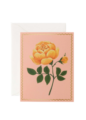 Yellow Rose Greeting Card