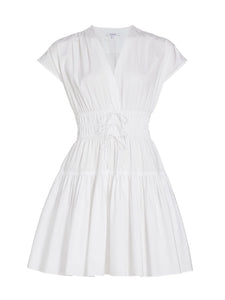 Tora V-Neck Sleeveless Dress in White