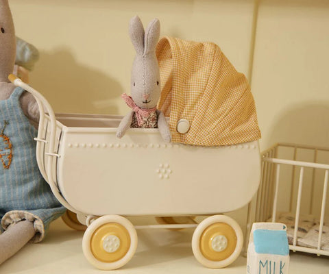 Baby Mouse Pram in Yellow