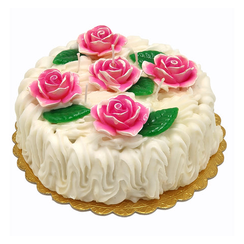 Garden Rose Layer Cake Candle
