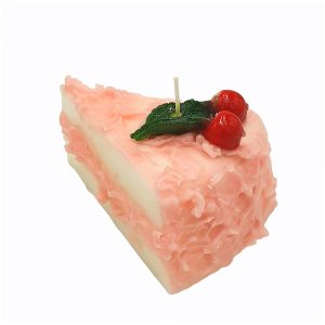 Slice of Cherry Berry Crème Cake Candle