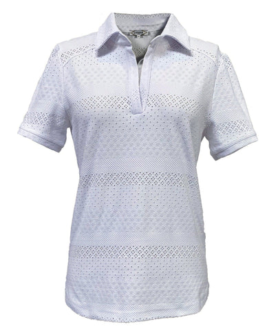 Lace Polo in White