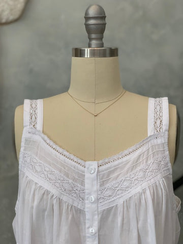 Joy Lace Panel Sleeveless Nightgown