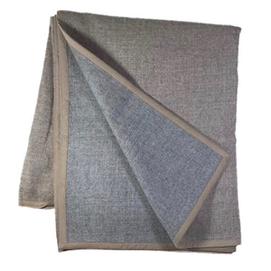 Vienna Trimmed Cape in Light Grey + Taupe