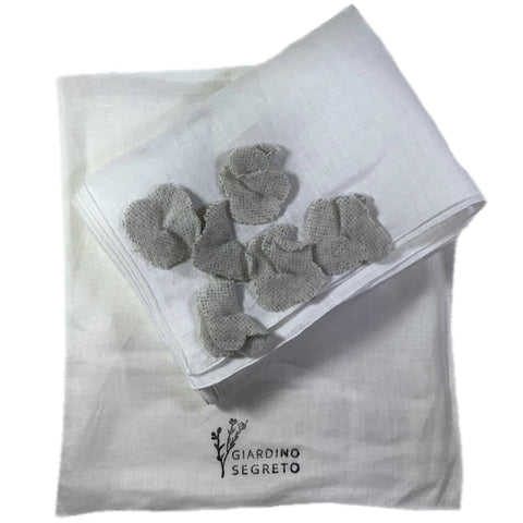 Flower Scarf in Carry Bag in White Veil