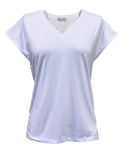 Performance V-Neck Tee in White