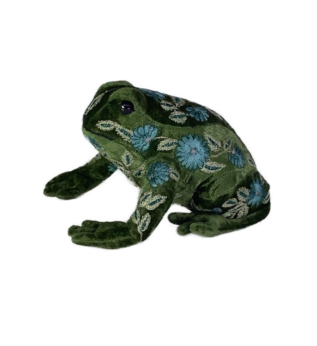 Moira Silk Velvet Frog in Grass Green
