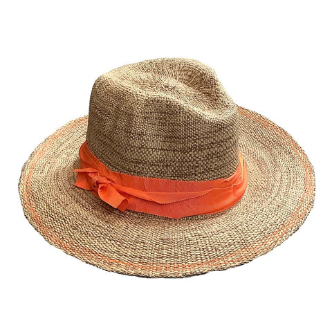 Rise n' Shine Straw Hat in Tobacco + Orange