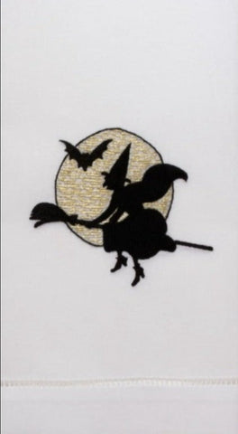 Embroidered Witch Silhouette Everyday Towel