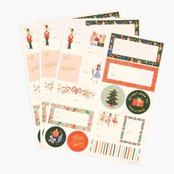 Nutcracker Illustrated Holiday Sticker Sheets