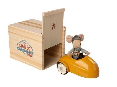Mouse Car with Garage in Yellow