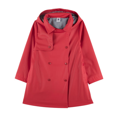 Children’s Maillet Hooded Rain Coat in Red