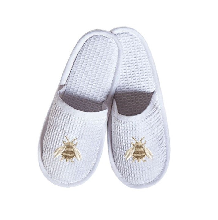 Napoleon Bee Waffle Slippers in White
