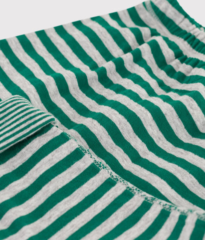 Striped Lounge Pants in Grey/Green