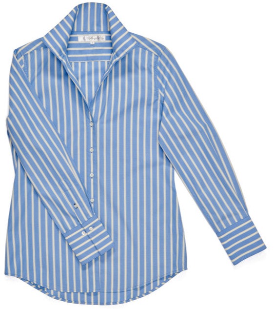 The League Striped Shirt in Artic