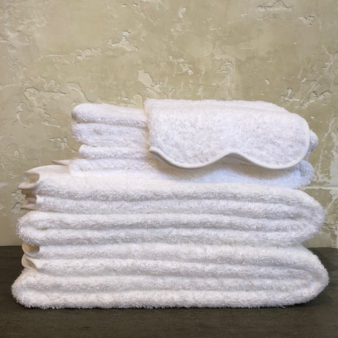 Cairo Scallop Towels in White
