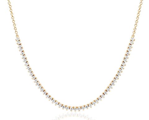 52 Prong-Set Diamond Necklace in Yellow Gold