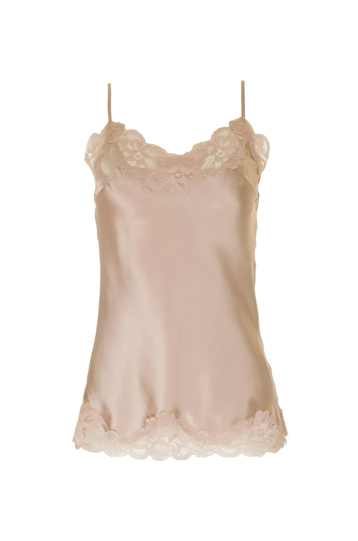 Floral Lace Cami in Nude Crystal