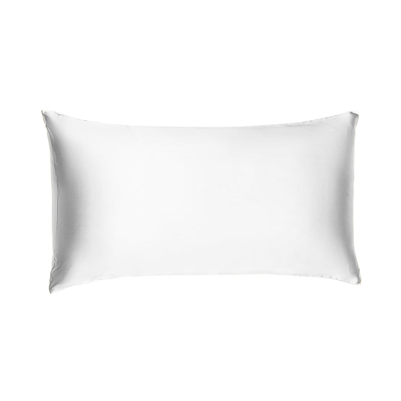Silk Charmeuse King Pillowcase in White