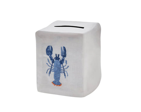 Orange Tail Lobster Tissue Box Cover